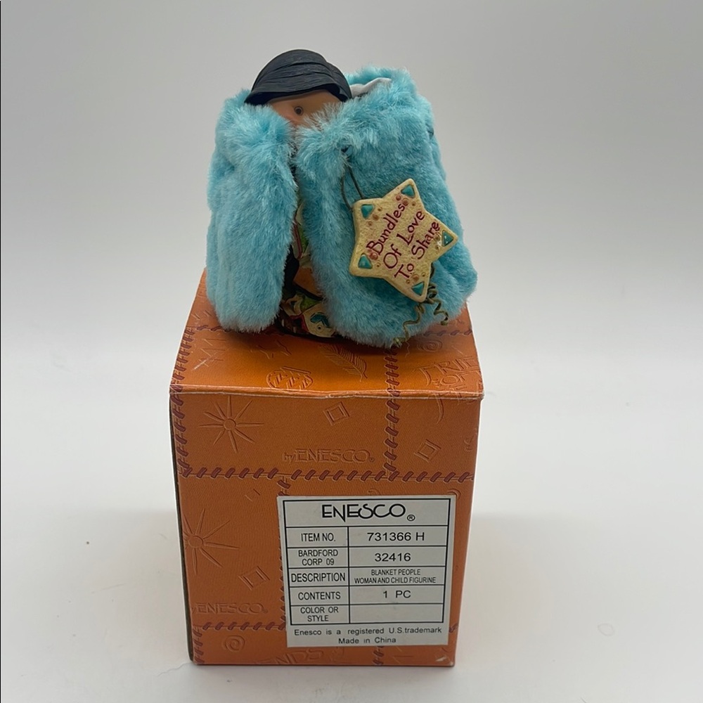 Enesco Friends of the Feather Blanket People Woman and Child Figurine